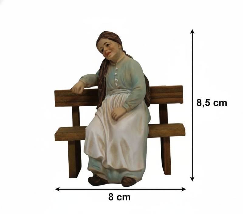 Krippenfigur Großmutter sitzend auf Bank Polyresin handbemalt 10–11 cm Krippenfigur Großmutter sitzend auf Bank Polyresin handbemalt 10–11 cm von OTTO