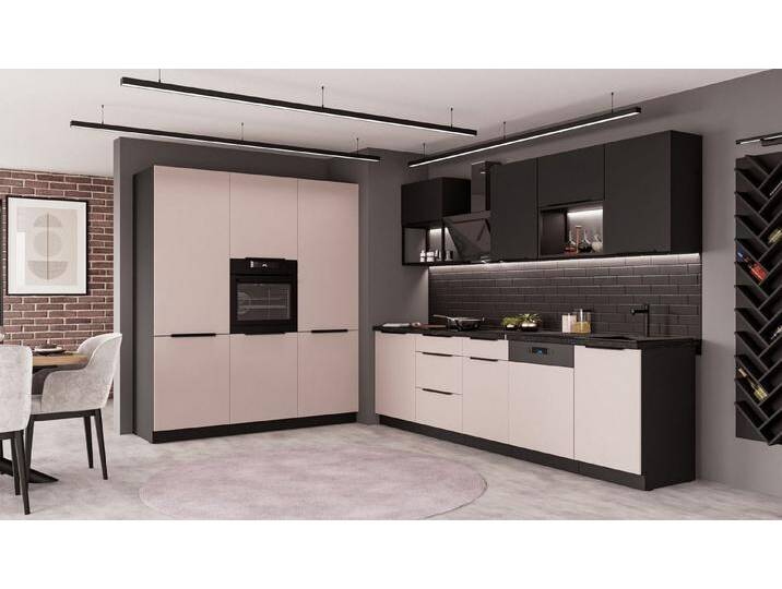 Küchen-Preisbombe Küchenzeile ARONA + SIENA LOFT 280 + 180 cm Küchenblock Küche Kaschmir Schwarz, beige schwarz Küchen-Preisbombe Küchenzeile ARONA + SIENA LOFT 280 + 180 cm Küchenblock Küche Kaschmir Schwarz, beige schwarz von OTTO
