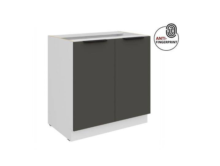 Küchen-Preisbombe Unterschrank 80 cm Küche ARIA Graphite ultra matt Anti Fingerprint Küchenzeile von OTTO