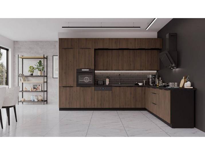 Küchen-Preisbombe Winkelküche MONZA 350x290 XL Stauraum Küchenzeile Küchenblock Nußbaum Schwarz Küchen-Preisbombe Winkelküche MONZA 350x290 XL Stauraum Küchenzeile Küchenblock Nußbaum Schwarz von OTTO