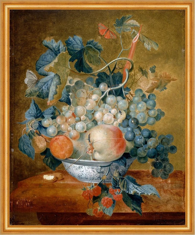 Kunstdruck A Delft Bowl with Fruit Jan van Huysum Keramikschale Früchte Obst B A1, (1 St) von OTTO