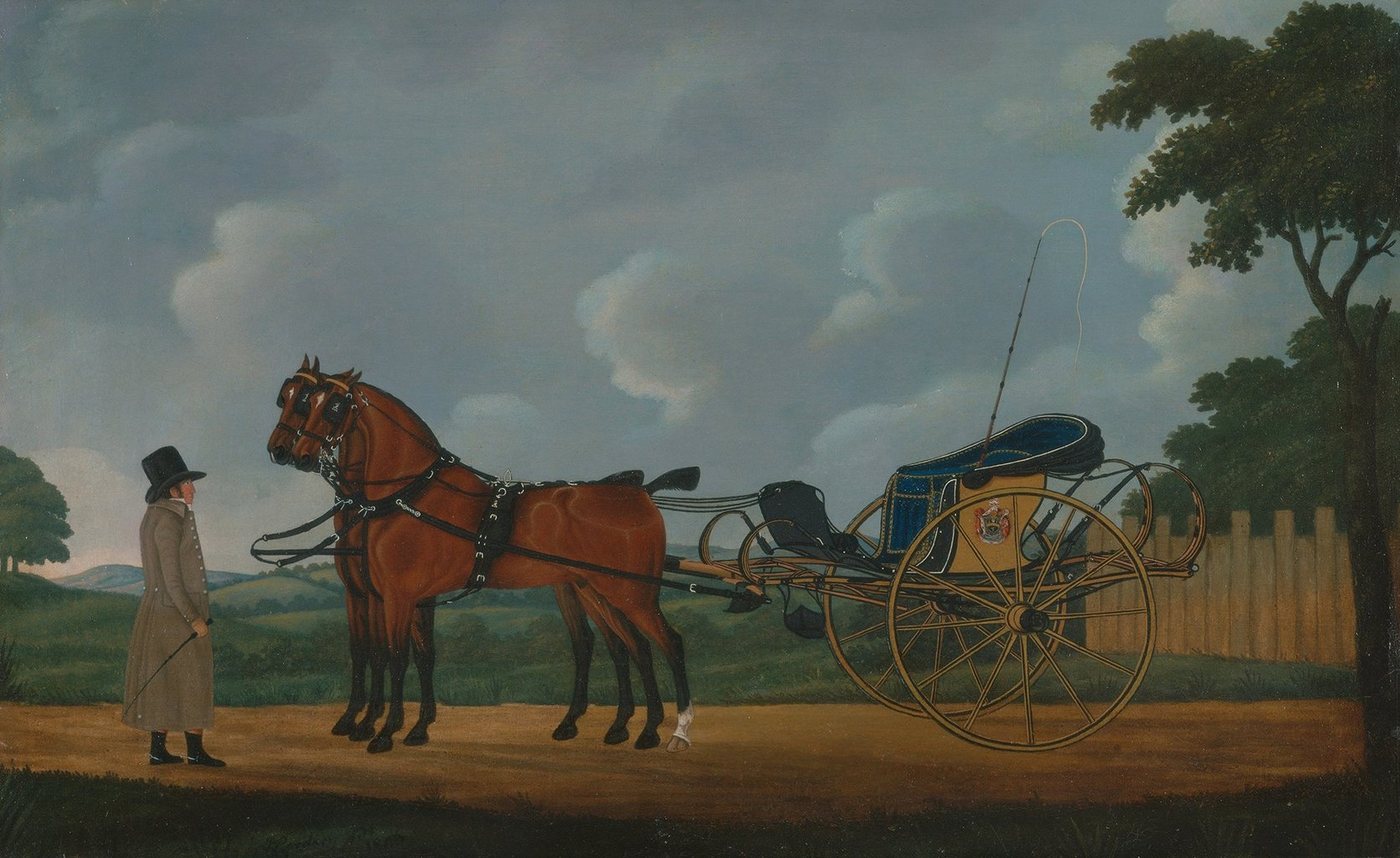 Kunstdruck A Gentleman with His Pair of Bays John Cordrey Pferde Wagen Geschirr B, (1 St) von OTTO