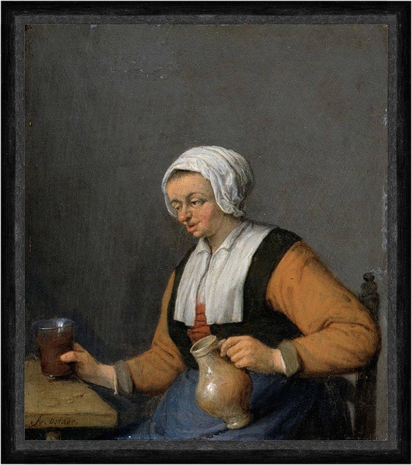 Kunstdruck A Woman with a Beer-jug Adriaen van Ostade Bierkrug Becher Frauen Faks, (1 St) von OTTO