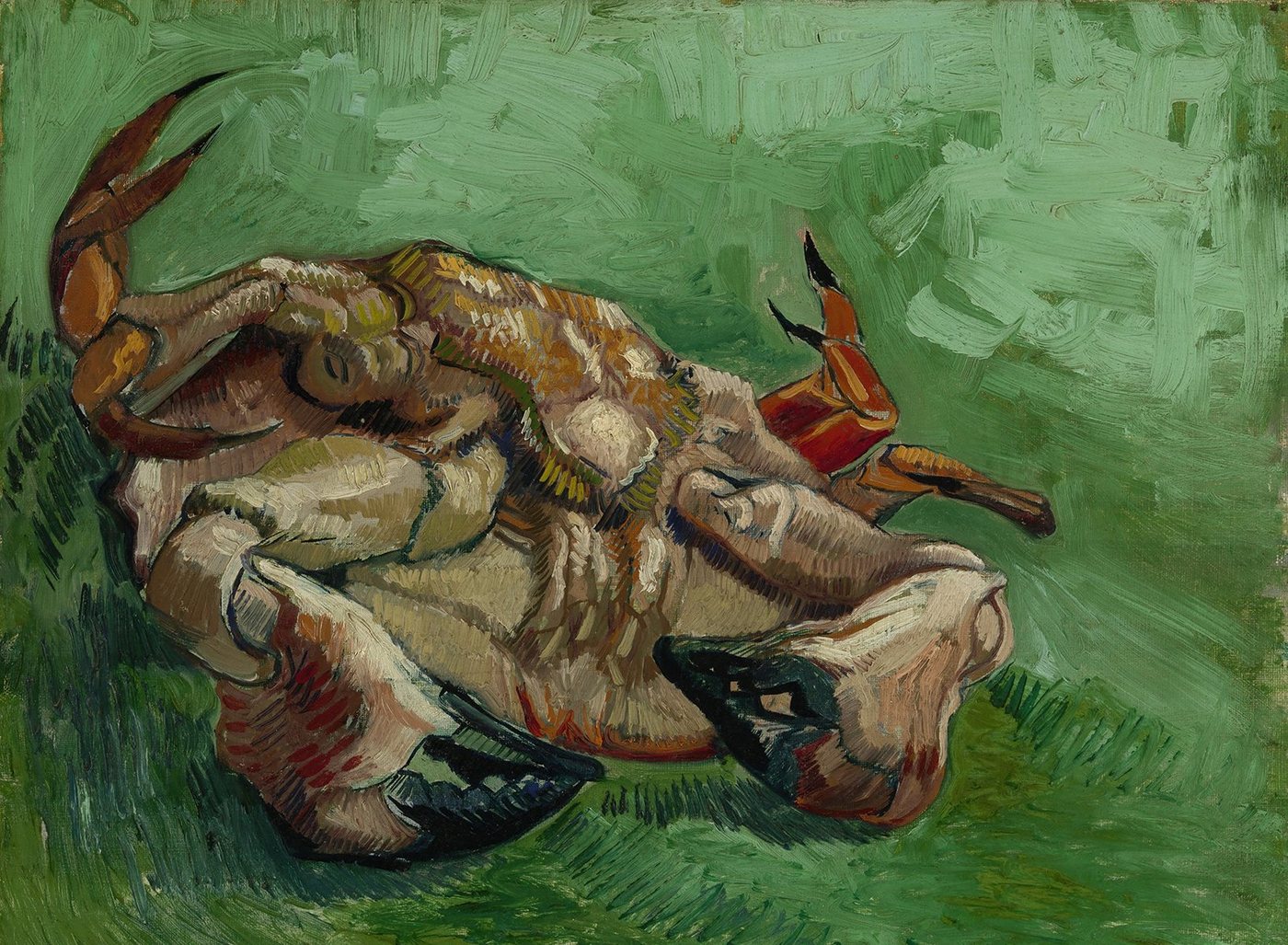 Kunstdruck A crab on its back Vincent van Gogh Tiere Krabbe Krebs Scheren Schale, (1 St) von OTTO