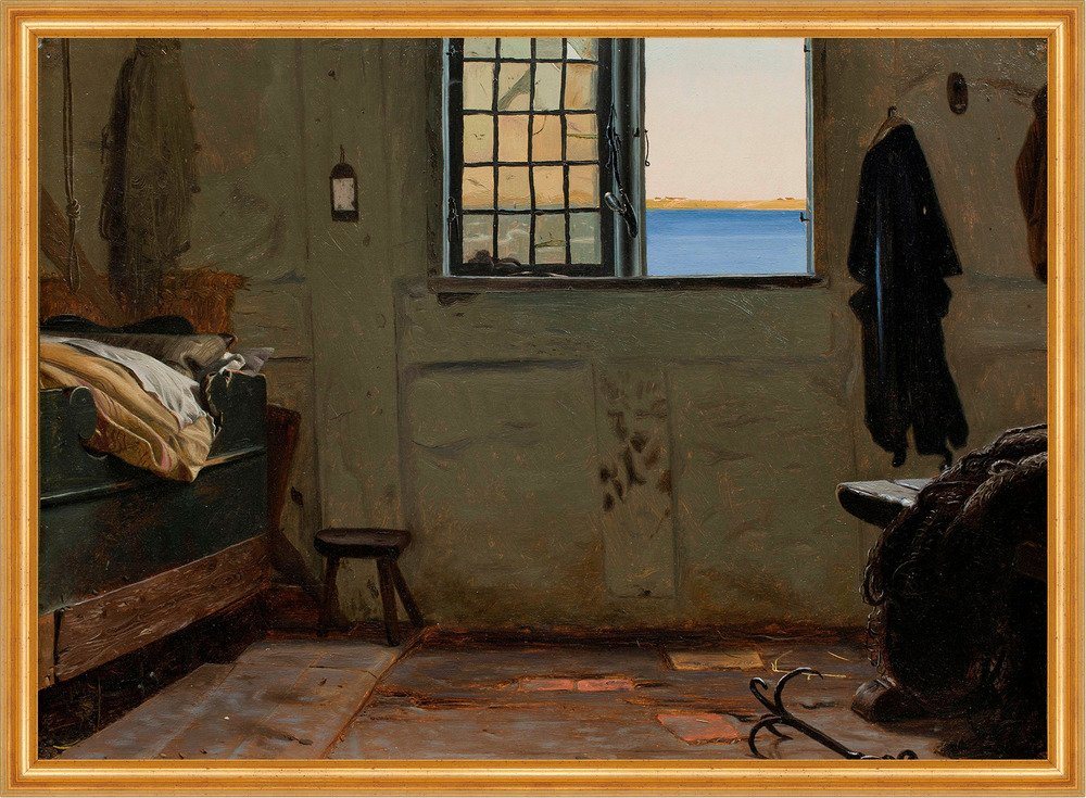 Kunstdruck A fishermans bedroom Christen Dalsgaard Fischer Bett Fenster B A2 0114, (1 St) von OTTO