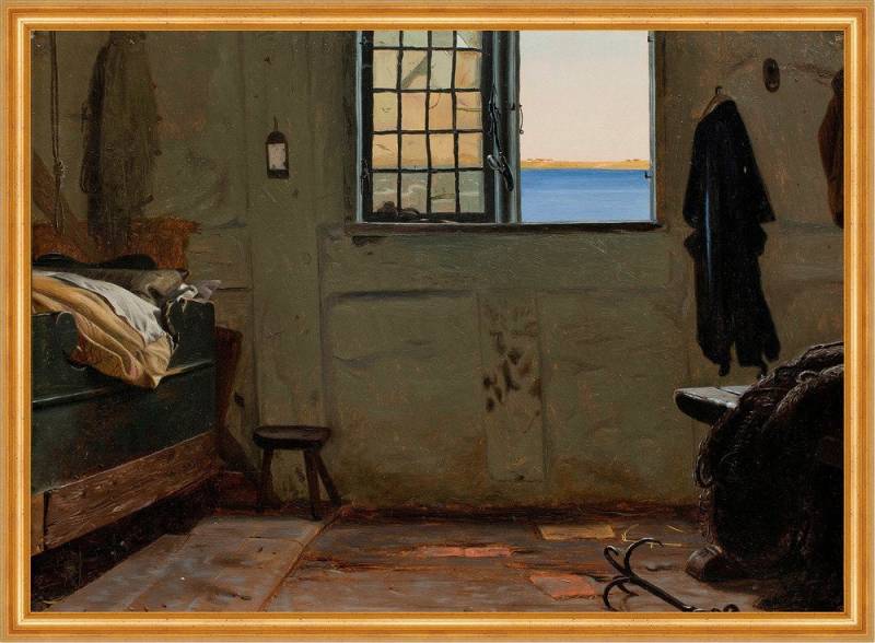 BillerAntik Kunstdruck A fishermans bedroom Christen Dalsgaard Fischer Bett Fenster B A2 0114, (1 St) von BillerAntik