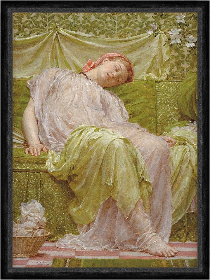 Kunstdruck A workbasket Albert Joseph Moore Schlafen Erschöpfung Couch Faks_B 00, (1 St) von OTTO