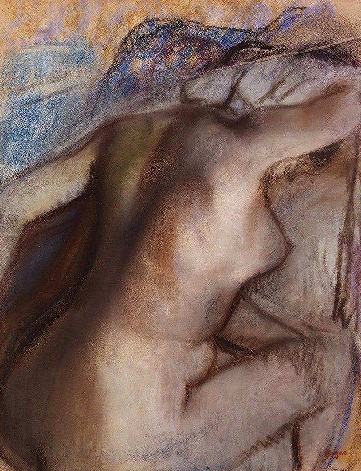 Kunstdruck After the bath, woman drying herself Edgar Degas Abtrocknen Bad Frau B, (1 St) von OTTO