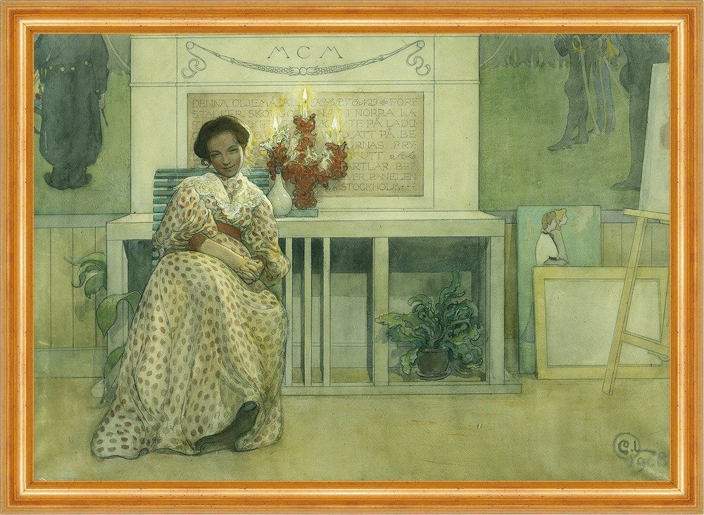 BillerAntik Kunstdruck After the prom Carl Larsson Mode Leuchter Kerzen Kleider Mode B A3 009, (1 St) von BillerAntik