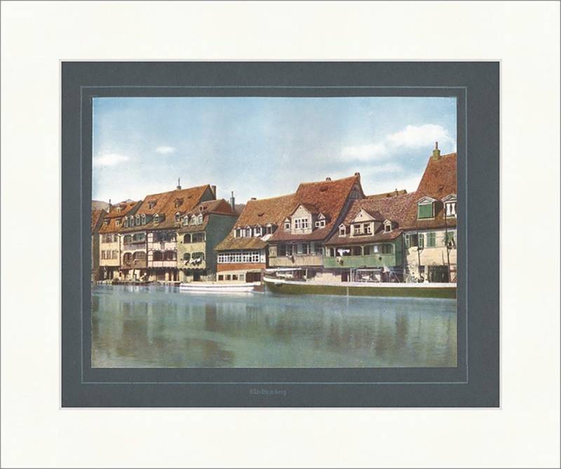 Kunstdruck Alt Bamberg Altstadt Oberfranken Regnitz Schifffahrt Fassaden F_Vintag, (1 St) von OTTO