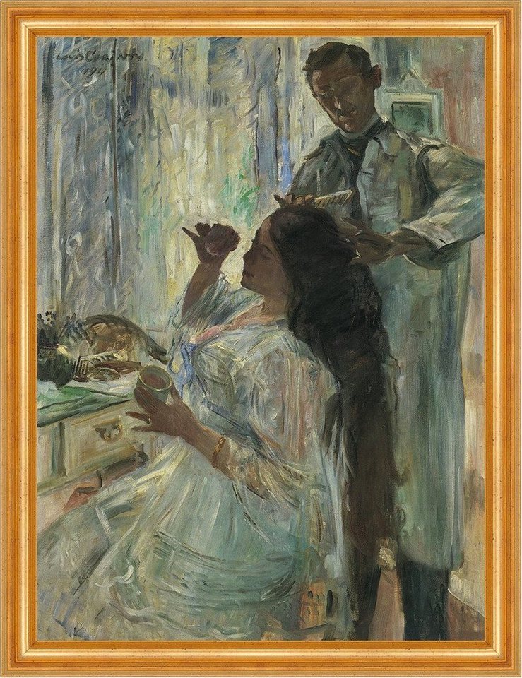 Kunstdruck Am Frisiertisch Lovis Corinth Friseur Haare Morgenrock Schönheit LW H, (1 St) von OTTO