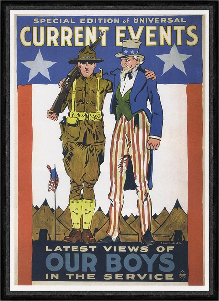 Kunstdruck American soldiers in military service Carle Muellern Kunstdruck Faks_W, (1 St) von OTTO