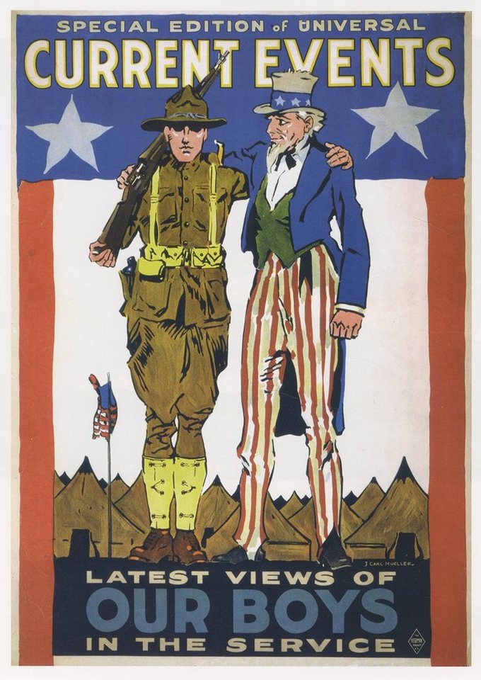 Kunstdruck American soldiers in military service Carle Muellern Kunstdruck Werbun, (1 St) von OTTO