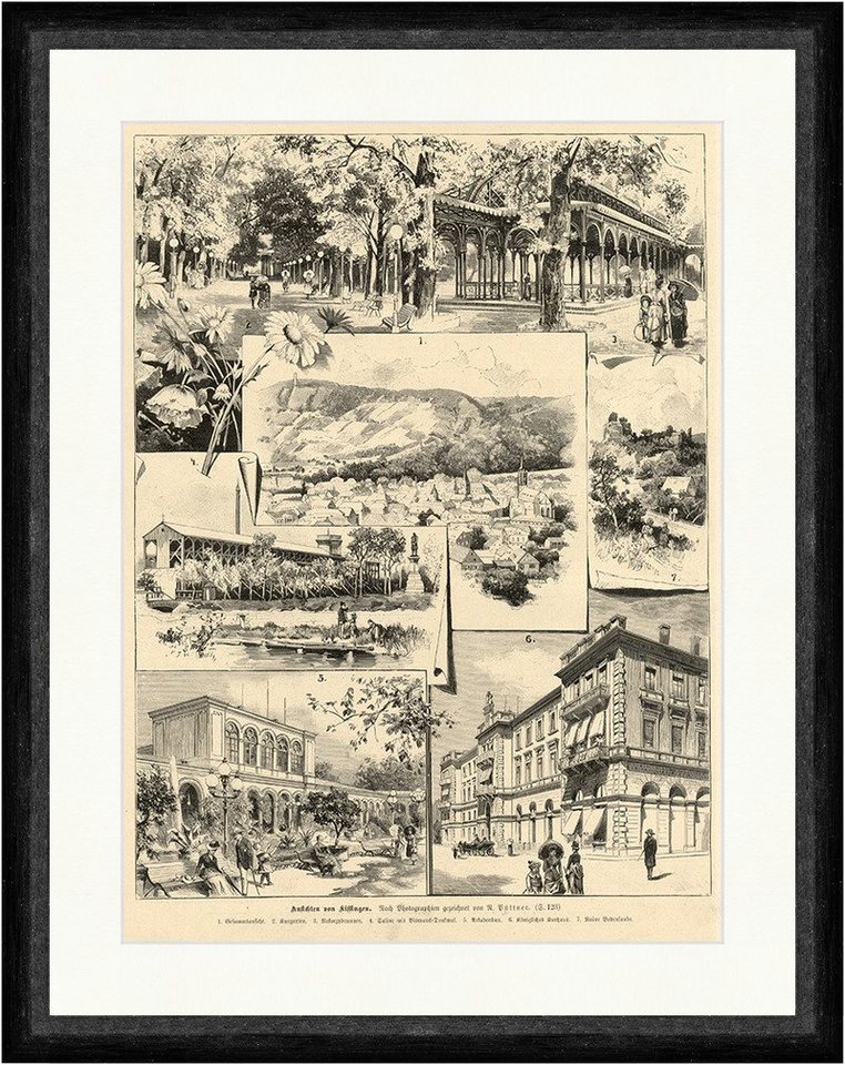BillerAntik Kunstdruck Ansichten von Kissingen Deutsches Reich Kur Bad Bayern Püttner Faksimi, (1 St) von BillerAntik
