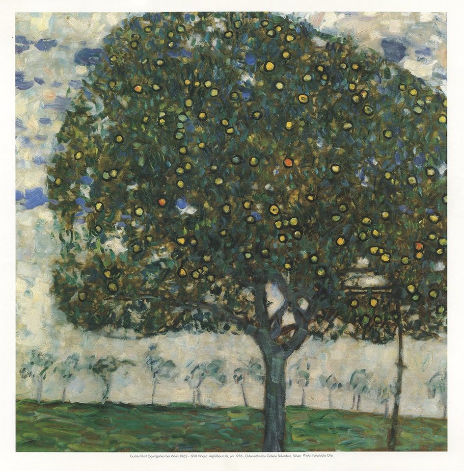 BillerAntik Kunstdruck Apfelbaum II von Gustav Klimt Obst Frucht Poster Kunstdruck Werbung 11, (1 St) von BillerAntik