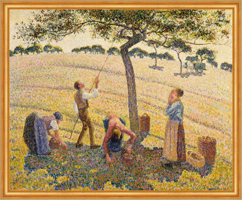 BillerAntik Kunstdruck Apple Harvest Camille Pissarro Apfelernte Landwirtschaft Obst B A2 009, (1 St) von BillerAntik