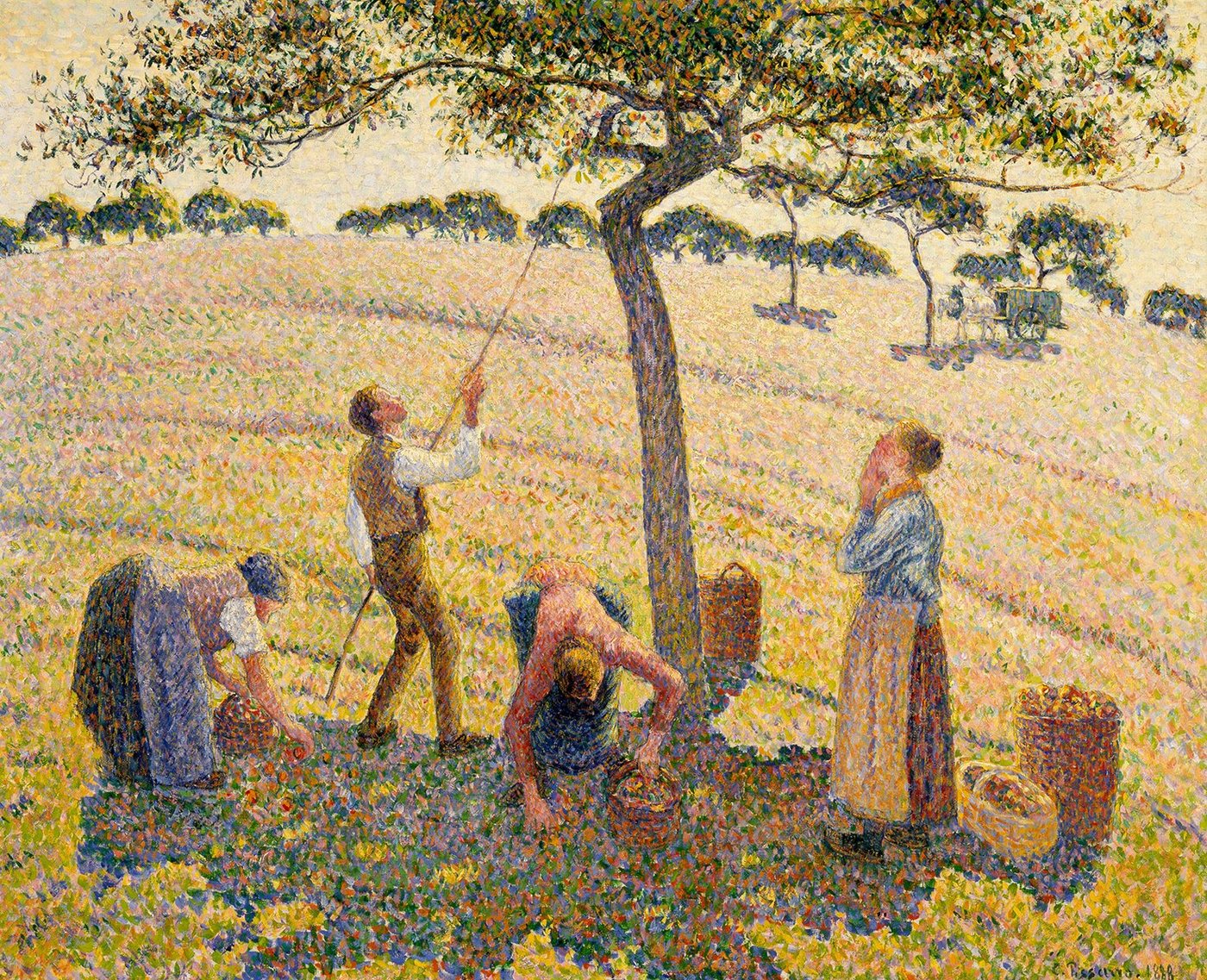 BillerAntik Kunstdruck Apple Harvest Camille Pissarro Apfelernte Landwirtschaft Obst Wiese B, (1 St) von BillerAntik