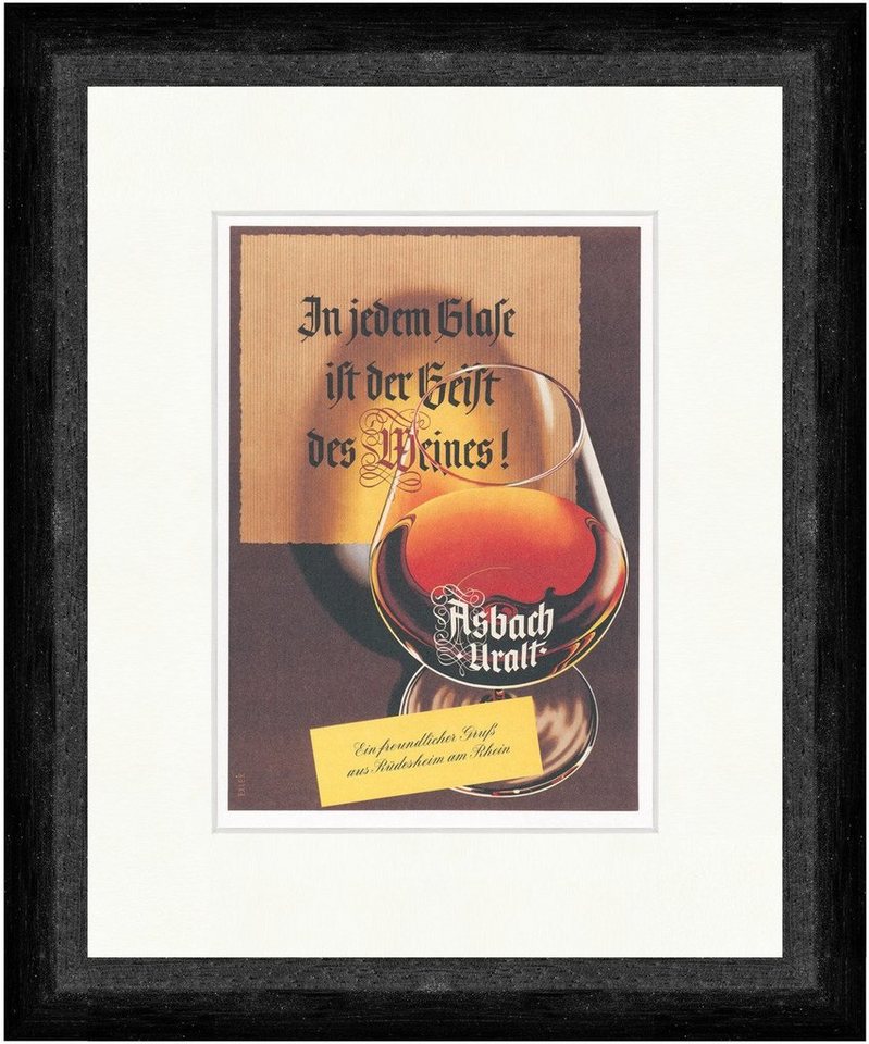 Kunstdruck Asbach Uralt Weinbrand Rhein Rüdesheim Werbung Glas Faks_Plakatwelt 4, (1 St) von OTTO