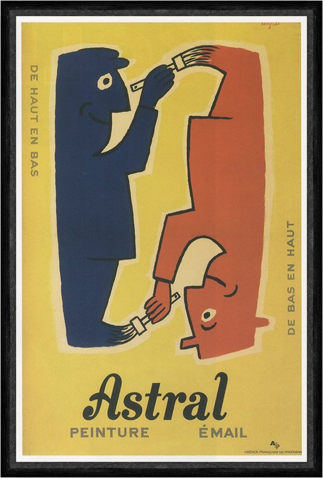BillerAntik Kunstdruck Astral, Peinture email Raymond Savignac Pinsel Werbung Faks_Werbung 7, (1 St) von BillerAntik
