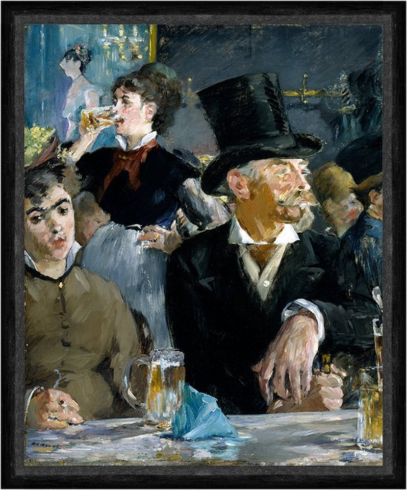 Kunstdruck At the Cafe Edouard Manet Zylinder Tisch Bierkrüge Mode Trinken Faks_B, (1 St) von OTTO