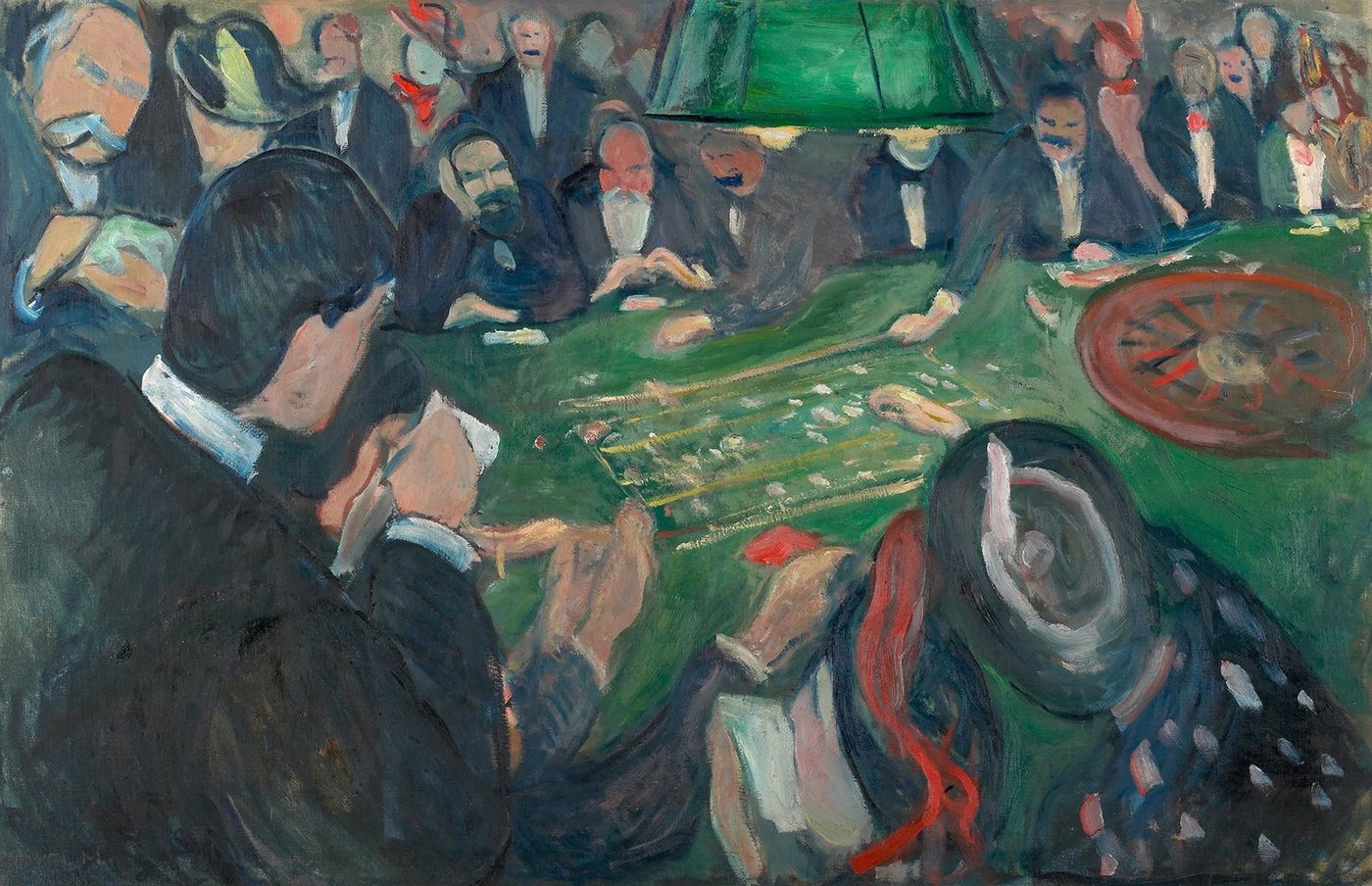 Kunstdruck At the Roulette Table in Monte Carlo Edvard Munch Glücksspiel Tisch B, (1 St) von OTTO