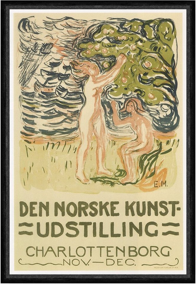 BillerAntik Kunstdruck Ausstellung Norwegischer Kunst Edvard Munch Poster Kunstdruck Faks_Wer, (1 St) von BillerAntik