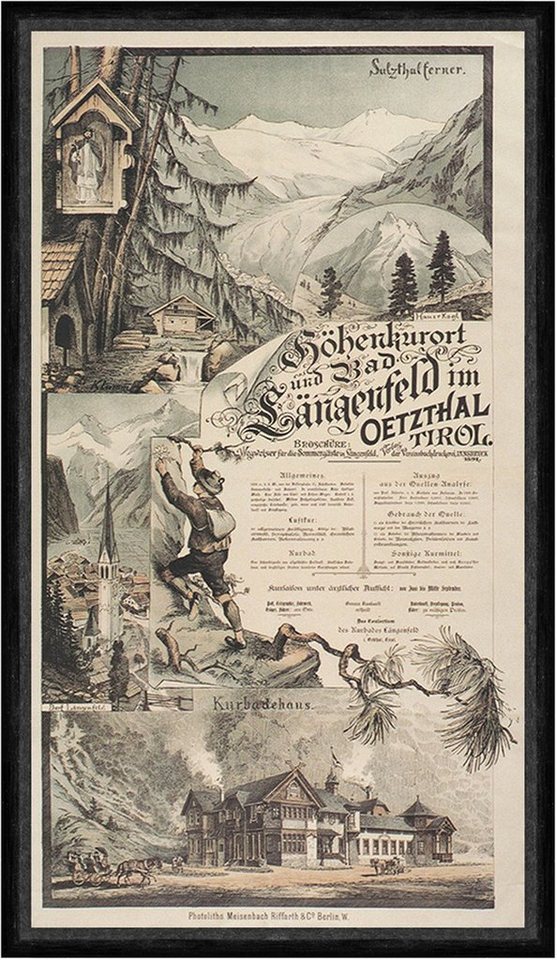 Kunstdruck Bad Längenfeld im Oetztal Höhenkurort Sulzthalferner Kunstdruck Faks_W, (1 St) von OTTO