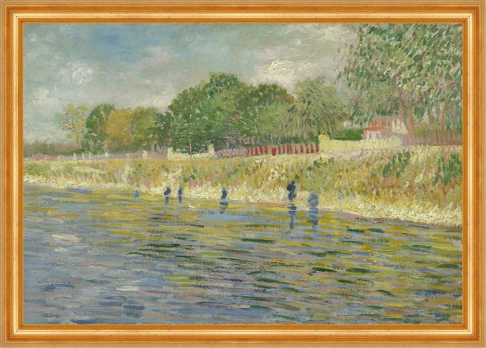 Kunstdruck Bank of the Seine Vincent van Gogh Frankreich Fluss Ufer Zaun B A3 033, (1 St) von OTTO