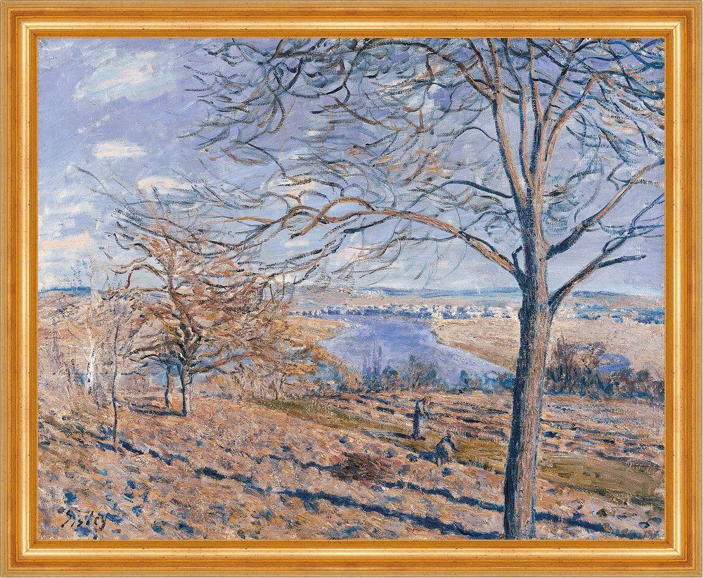 Kunstdruck Banks of the Loing - Autumn Effect Alfred Sisley Fluß Bäume B A3 00406, (1 St) von OTTO