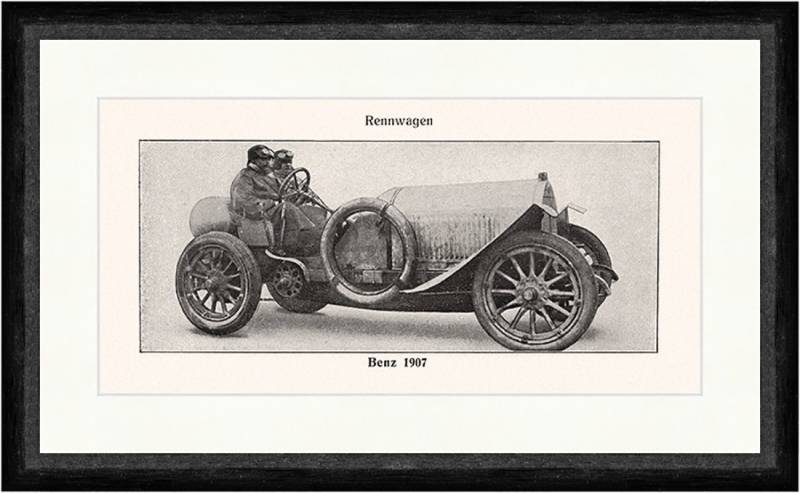 Kunstdruck Benz 1907 Rennwagen Zweisitzer Cabrio Speichenrad Faks Sport 037, (1 St) von OTTO