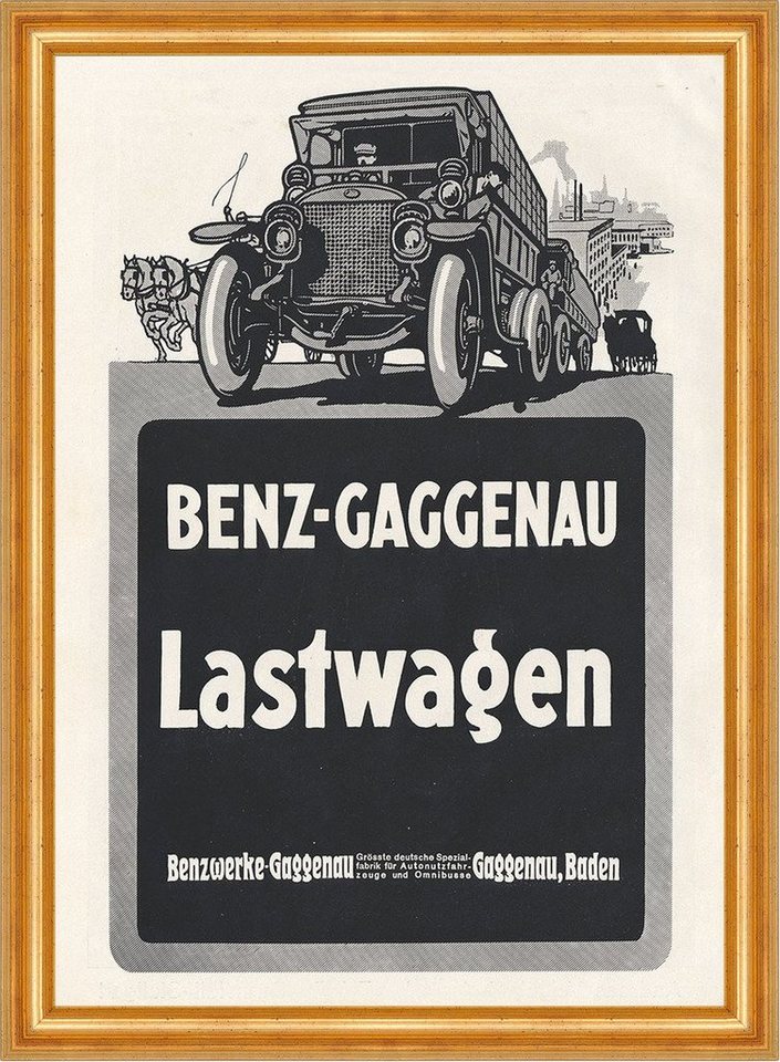 Kunstdruck Benz Werke Gaggenau Baden Lastkraftwagen Plakat Braunbeck Motor A3 477, (1 St) von OTTO