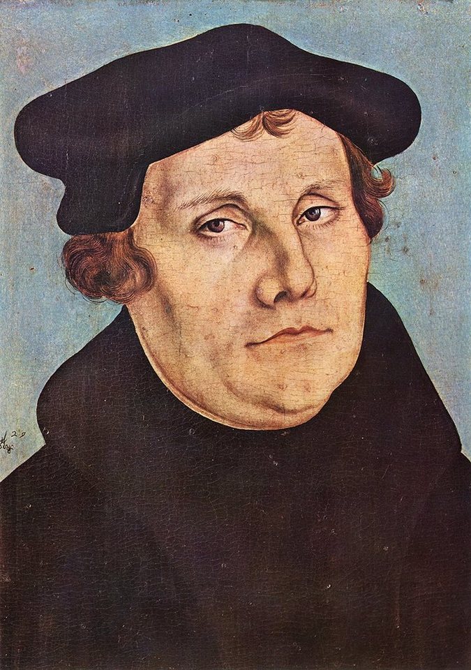 Kunstdruck Bildnis Martin Luthers Lukas Cranach Reformator Sankt Bibel H A3 0193, (1 St) von OTTO