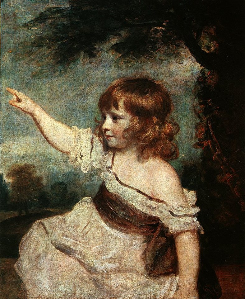 BillerAntik Kunstdruck Bildnis des Masters Hare Joshua Reynolds Natur Kinderporträt H A3 0367, (1 St) von BillerAntik