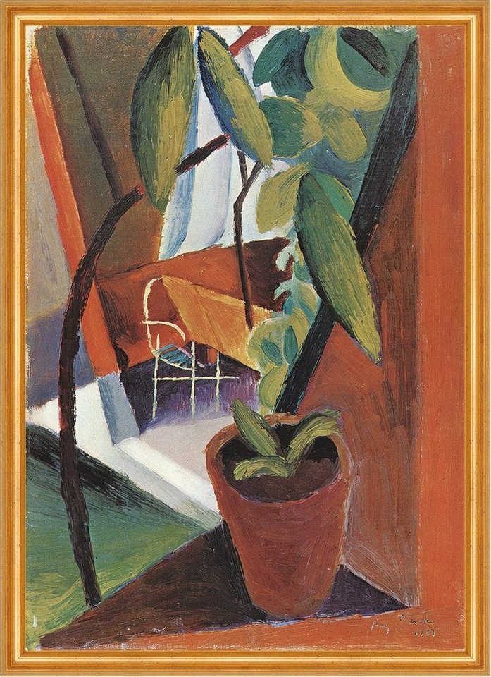 Kunstdruck Blick ins Gartenhaus August Macke Mittag Topfpflanze Gartenstuhl LW H, (1 St) von OTTO