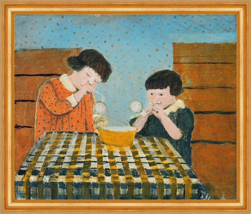 Kunstdruck Blowing Bubbles John Kane Kinder Seifenblasen Spaß Tisch Halm B A3 026, (1 St) von OTTO