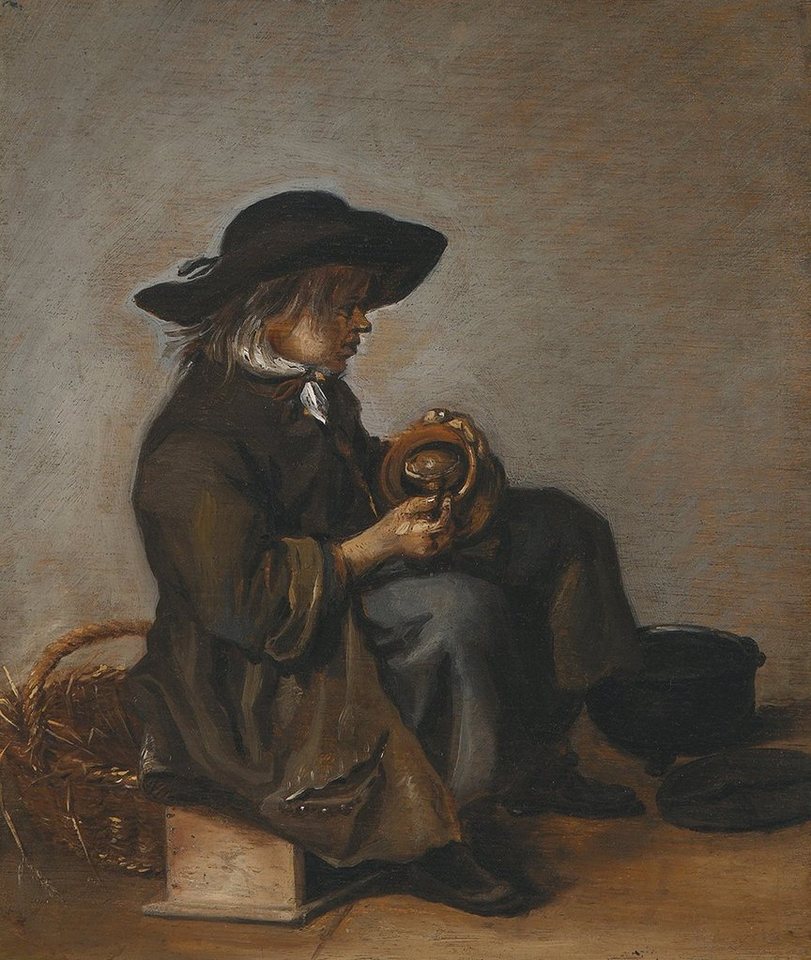 Kunstdruck Boy eating porridge Jan Hals Jungen Löffel Schüssel Essen Hut Kinder B, (1 St) von OTTO