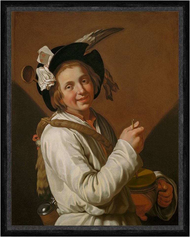 BillerAntik Kunstdruck Boy with rumbling pot Abraham Bloemaert Kochen Kochlöffel Geschirr Fak, (1 St) von BillerAntik