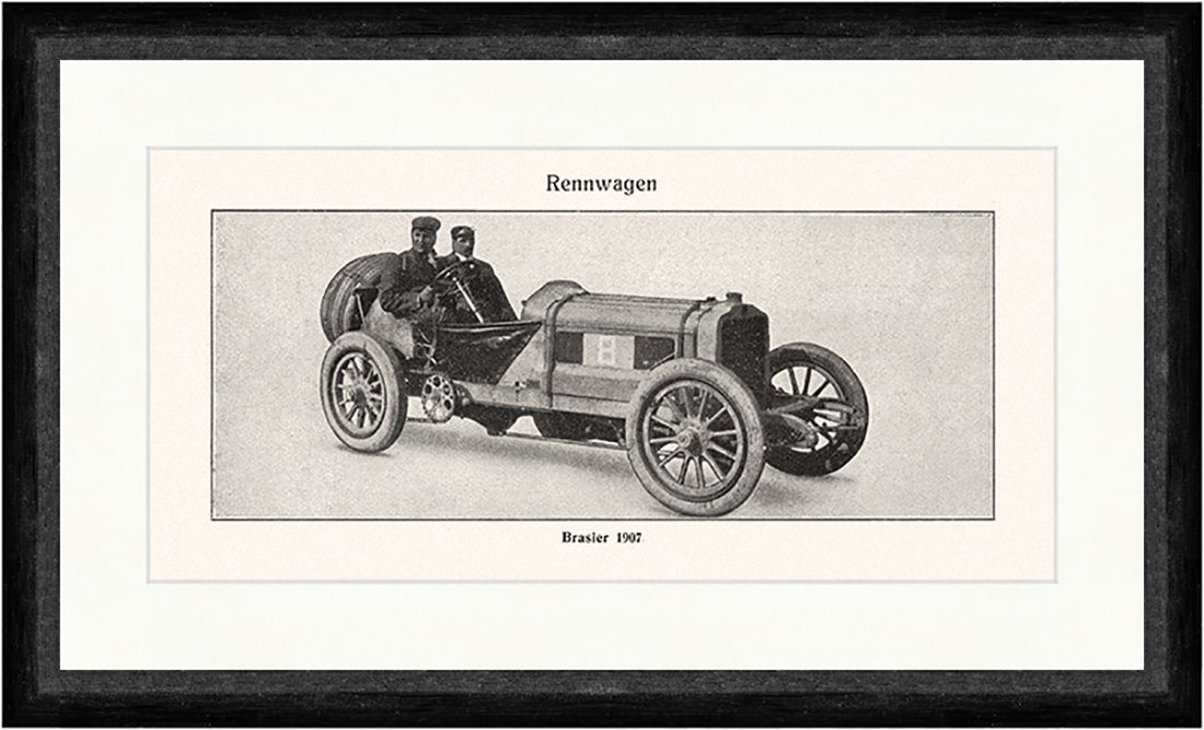 Kunstdruck Brasier 1907 Rennwagen Zweisitzer Cabrio Speichenrad Faks Sport 035, (1 St) von OTTO