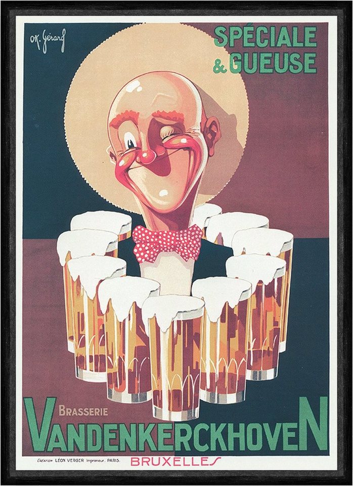 Kunstdruck Brasserie Vandenkerckhoven Gerard 1930 Bierglas Kunstdruck Faks_Werbun, (1 St) von OTTO