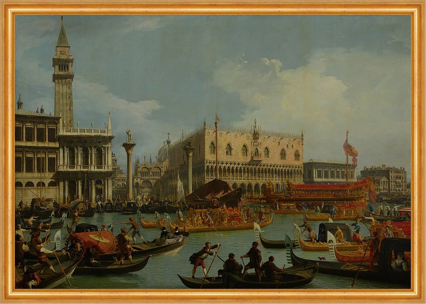 Kunstdruck Bucentaurs return to the pier by the Palazzo Ducale Canal Venedig B A1, (1 St) von OTTO