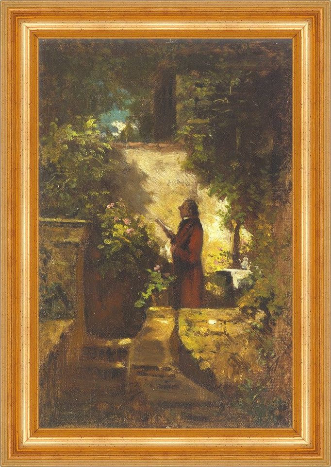 BillerAntik Kunstdruck Carl Spitzweg Am Sonntagsmorgen Sunday morning Treppe Mauer Museumsgro, (1 St) von BillerAntik