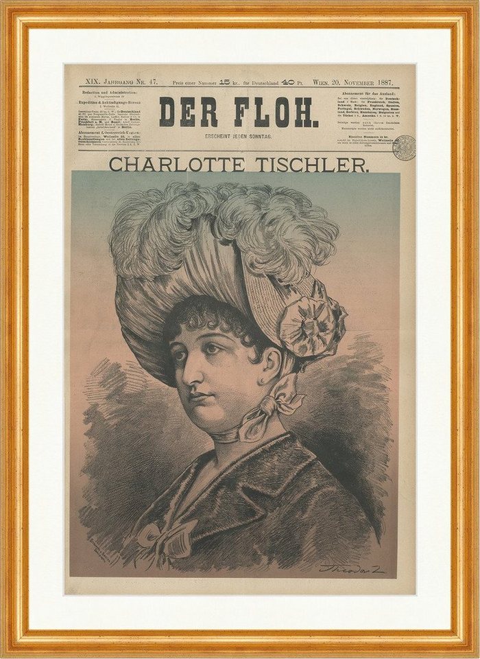 Kunstdruck Charlotte Tischler Soubrette Oper Operette Wien Holzstich K&K Der Floh, (1 St) von OTTO