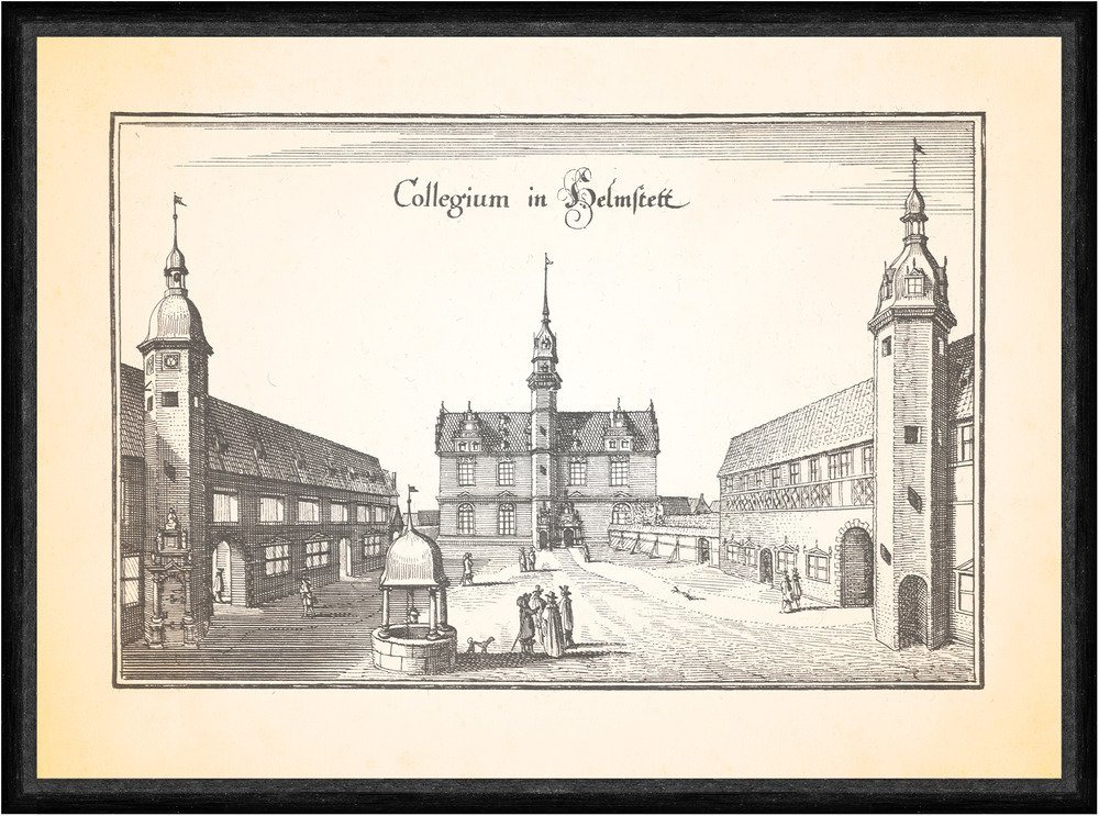 Kunstdruck Collegium in Helmstett Helmstedt Aulagebäude Juleum Faks_Merian 0394, (1 St) von OTTO