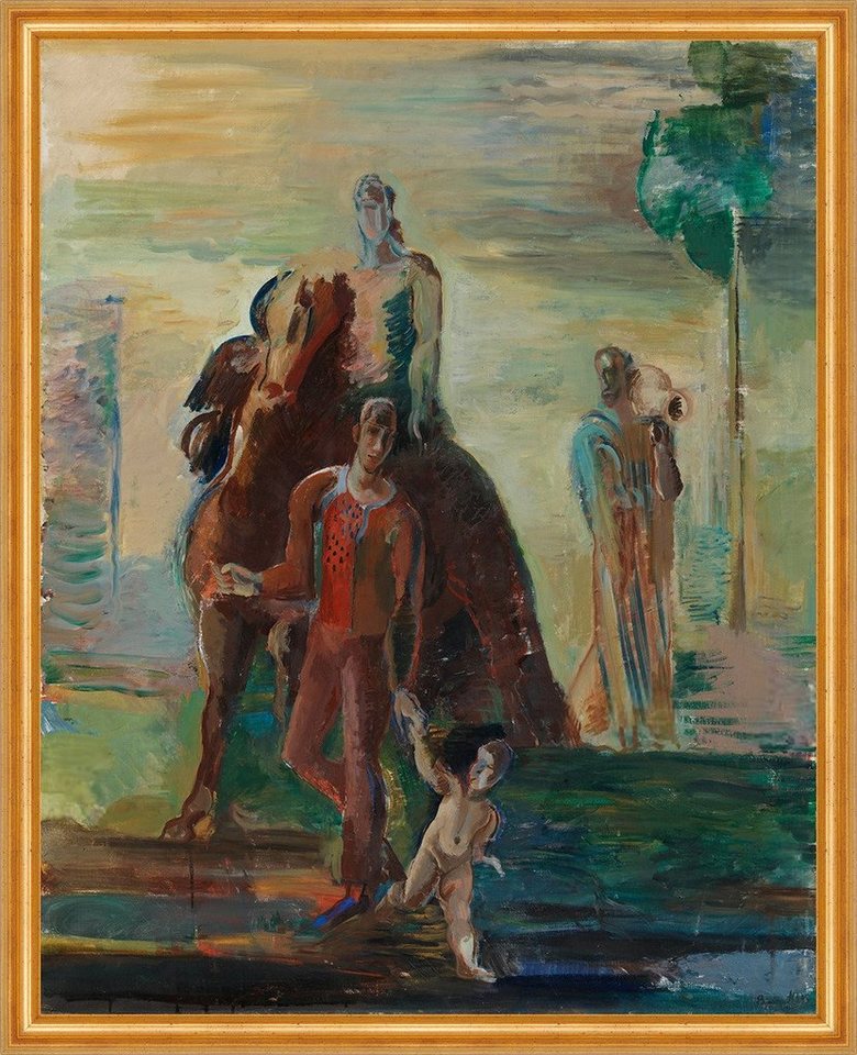 Kunstdruck Composition Bjarne Ness Reiter Pferd Karaffe Nacktes Kind Junge Tiere, (1 St) von OTTO