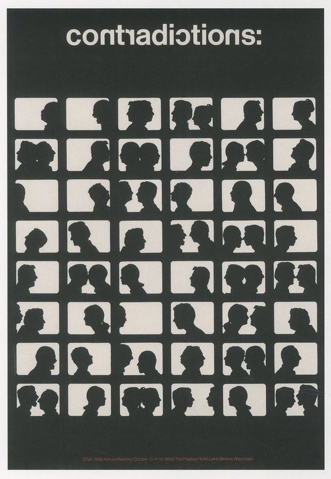 Kunstdruck Contradictions Widersprüche Morton Goldscholl 1968 Kunstdruck Werbung, (1 St) von OTTO