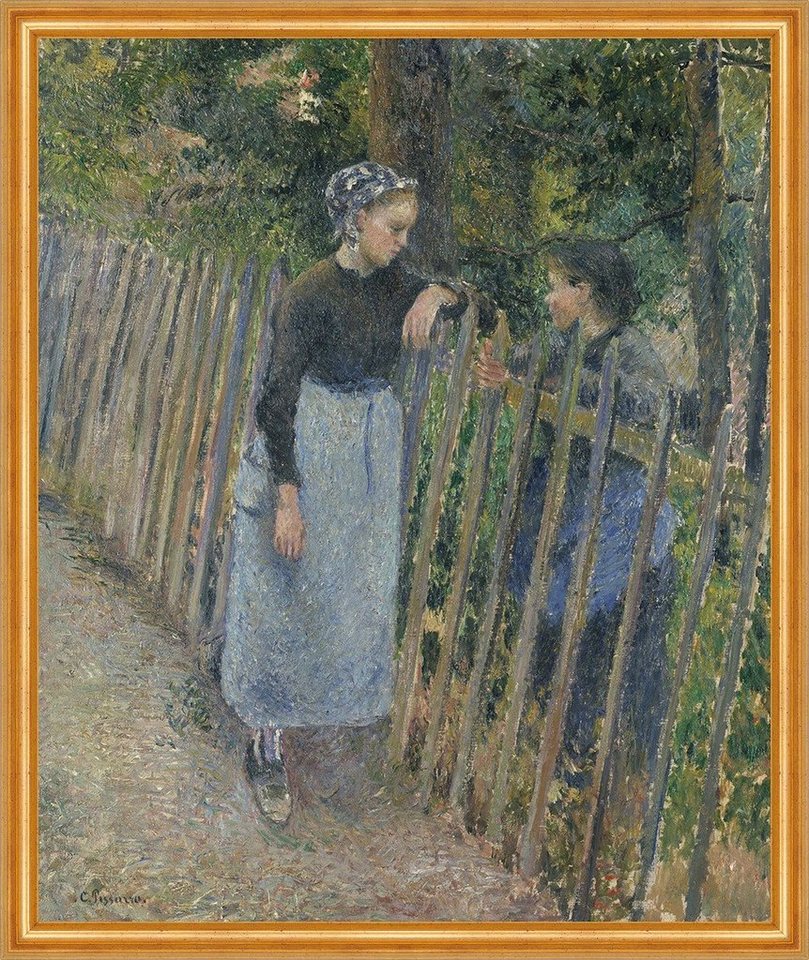 Kunstdruck Conversation Camille Pissarro Frauen Gartenzaun Tratsch Dorf Bäume B A, (1 St) von OTTO