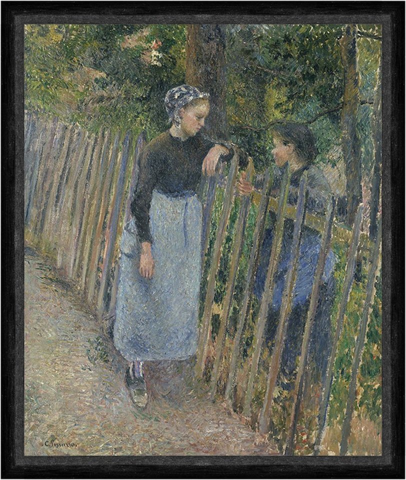 Kunstdruck Conversation Camille Pissarro Frauen Gartenzaun Tratsch Dorf Bäume Fak, (1 St) von OTTO