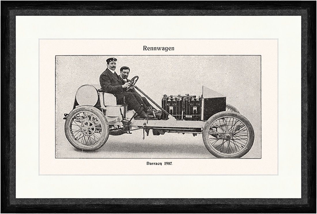 Kunstdruck Darracq 1907 Rennwagen Zweisitzer Speichenrad Cabrio Faks Sport 034, (1 St) von OTTO