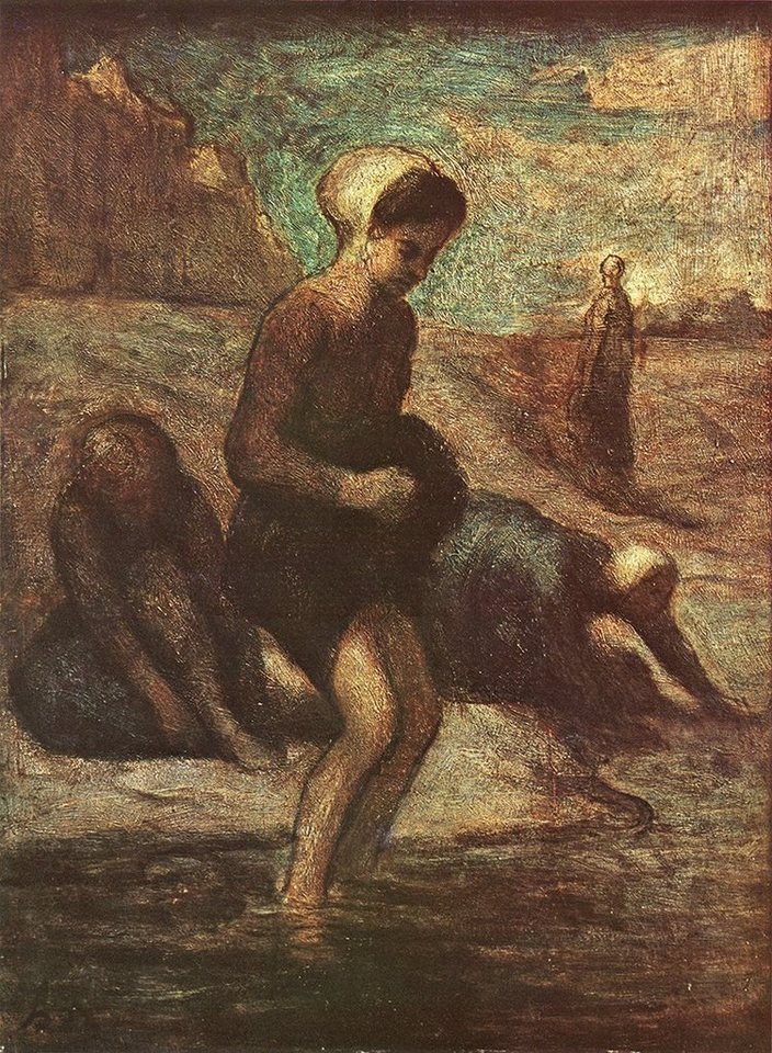 Kunstdruck Das Bad der Mädchen Honore Daumier Landleben Fluss Erfrischung H A3 00, (1 St) von OTTO