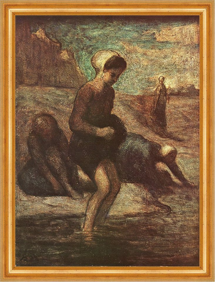 Kunstdruck Das Bad der Mädchen Honore Daumier Landleben Fluss Erfrischung H A3 00, (1 St) von OTTO